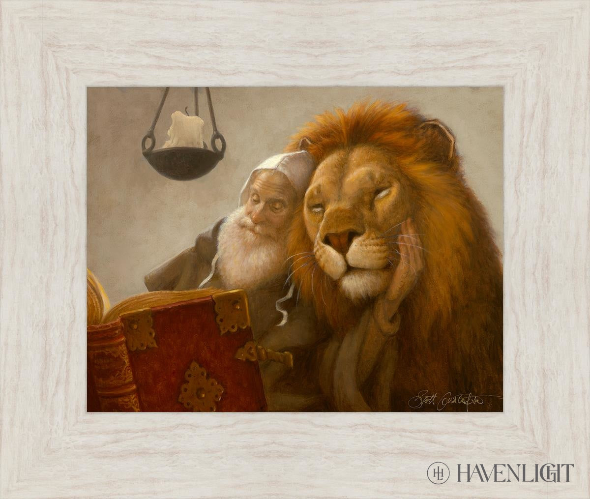 St. Jerome And The Lion Open Edition Canvas / 14 X 11 Ivory 19 1/2 16 Art