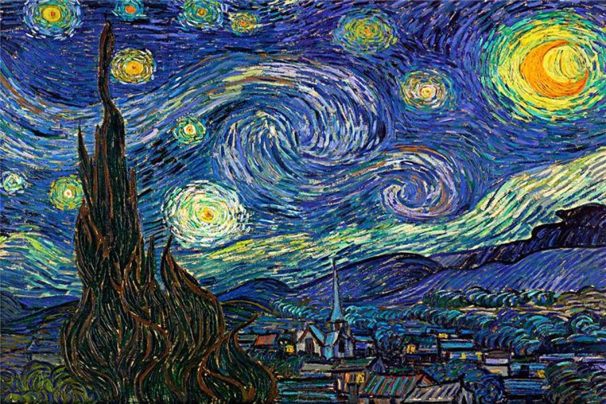 Starry Night Open Edition Print / 21 X 14 Only Art
