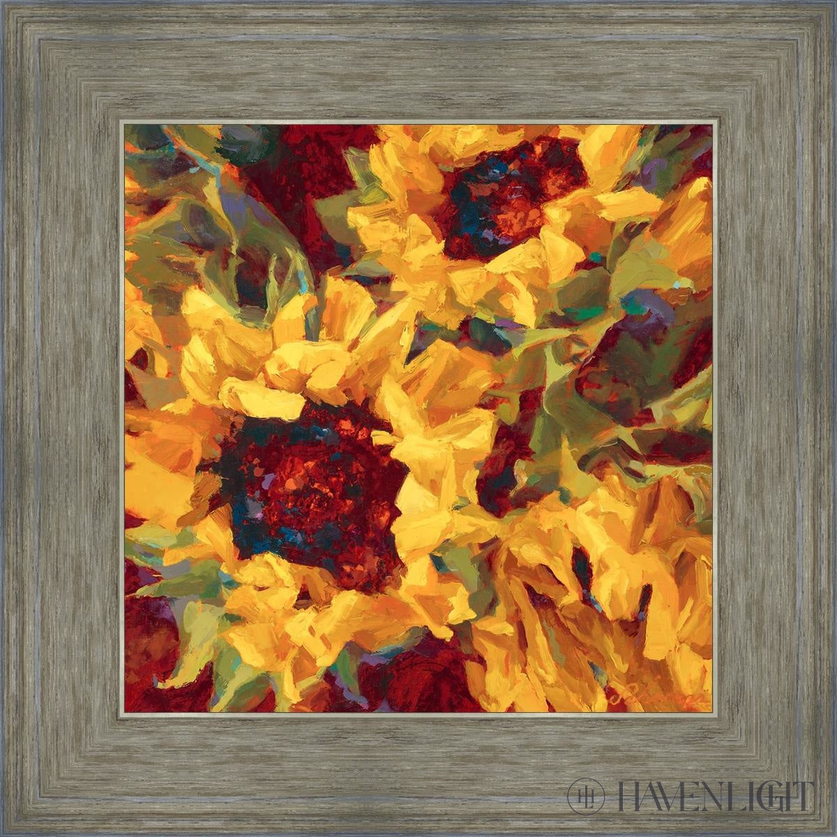Sunflowers Open Edition Print / 12 X Gray 16 3/4 Art