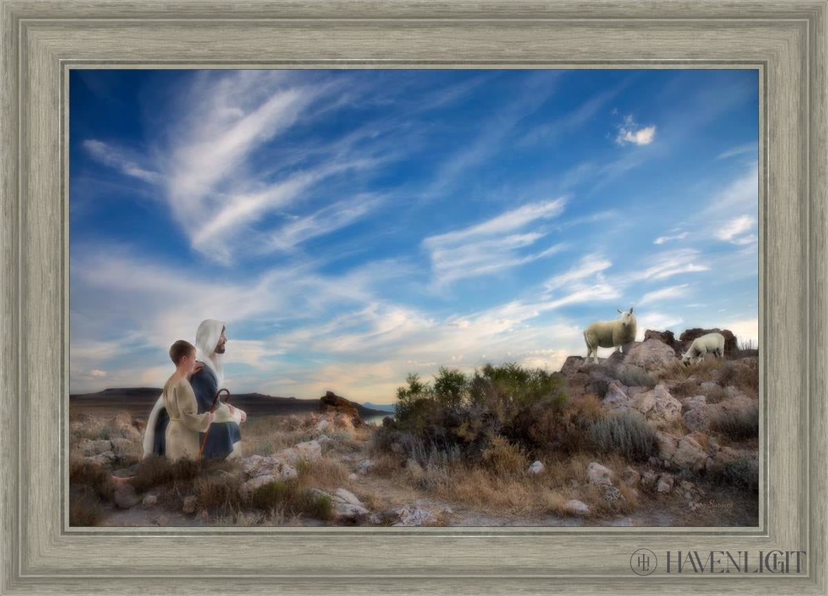 Training The Young Shepherd Open Edition Canvas / 30 X 20 Gray 35 3/4 25 Art
