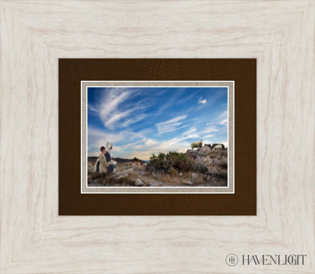 Training The Young Shepherd Open Edition Print / 7 X 5 Ivory 15 1/2 13 Art