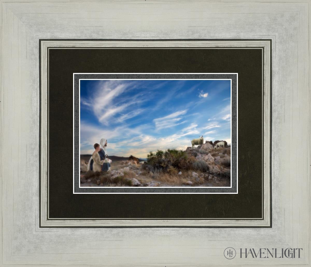 Training The Young Shepherd Open Edition Print / 7 X 5 Silver 14 1/4 12 Art