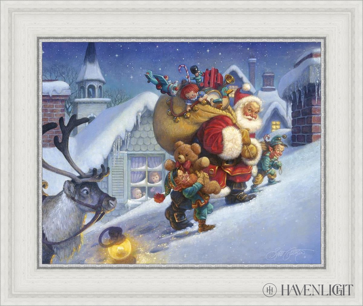 Up On The Rooftop Open Edition Canvas / 20 X 16 White 25 3/4 21 Art