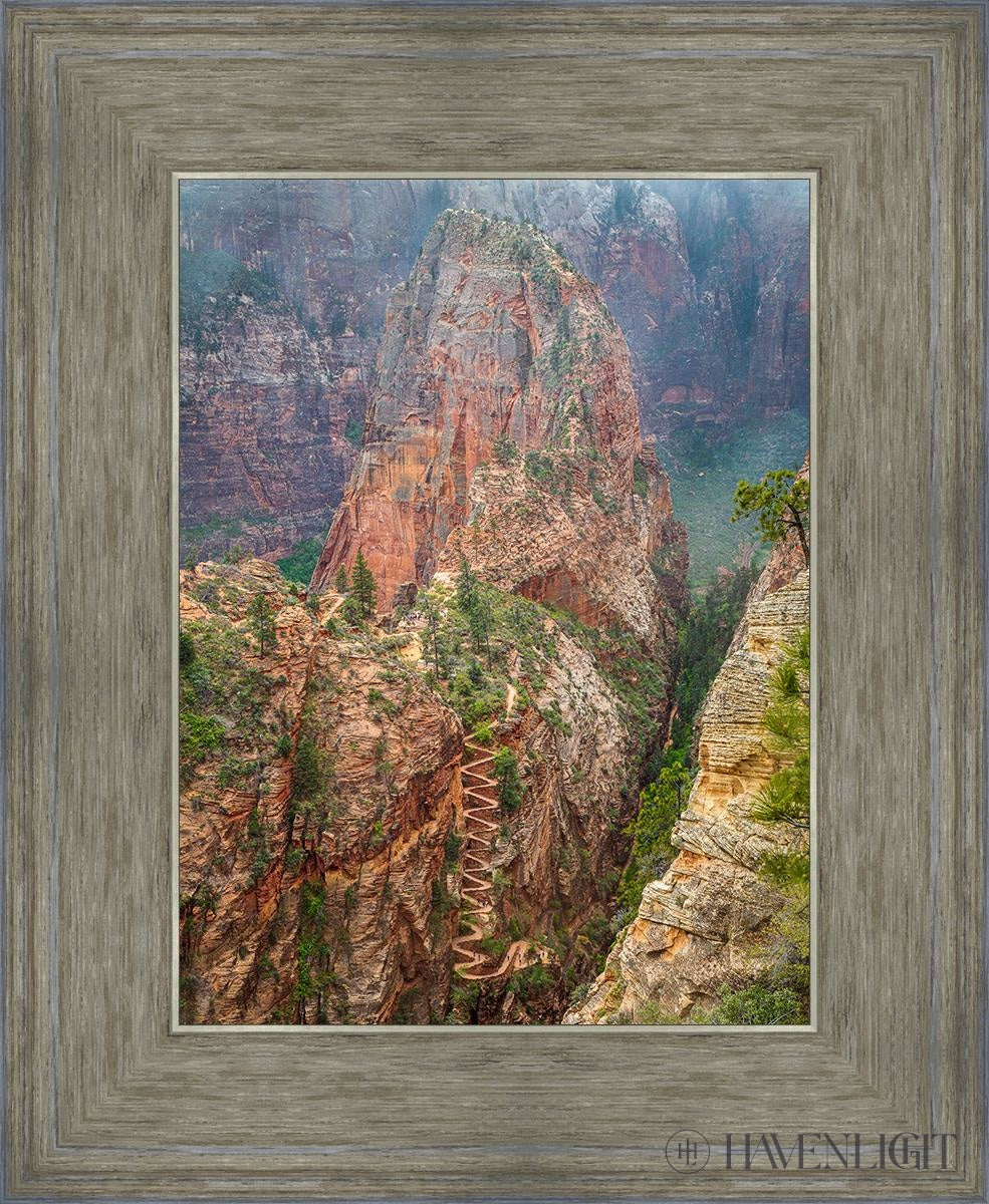 Walter Wiggles Angels Landing Zion National Park Utah Open Edition Print / 9 X 12 Gray 13 3/4 16 Art