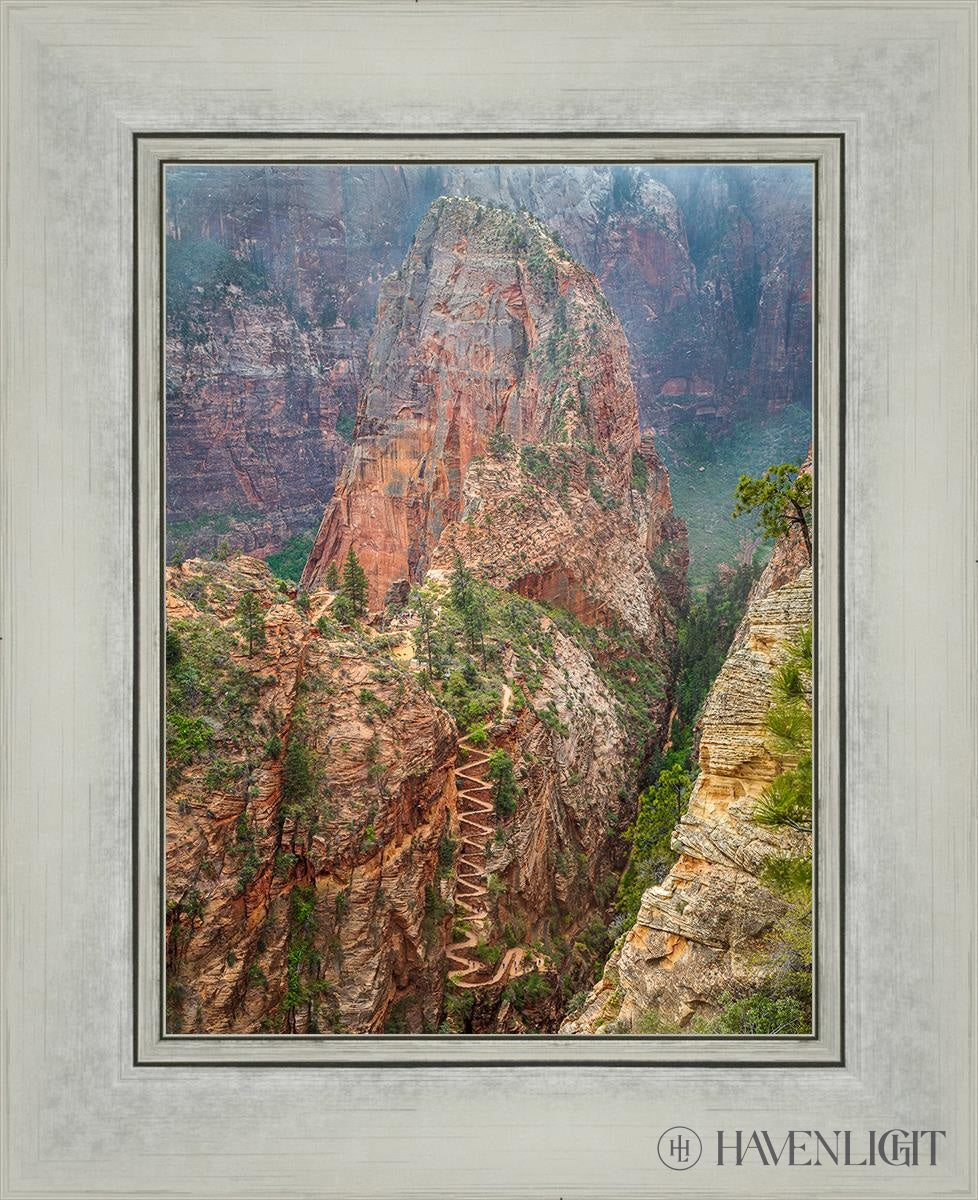 Walter Wiggles Angels Landing Zion National Park Utah Open Edition Print / 9 X 12 Silver 13 1/4 16