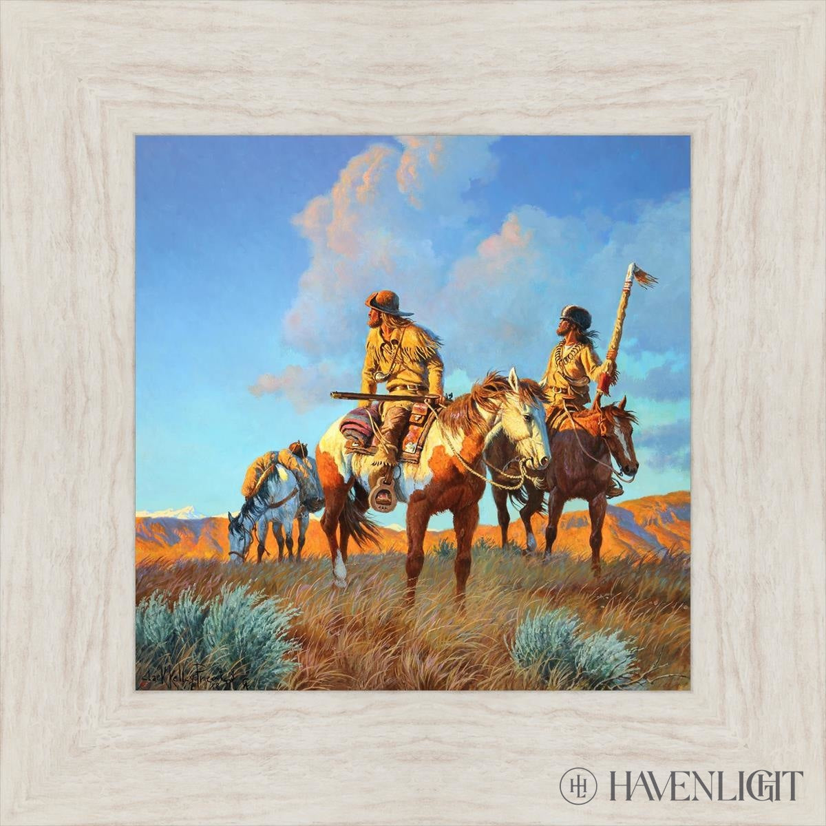 Watching Their Back Trail Open Edition Print / 12 X Ivory 17 1/2 Art