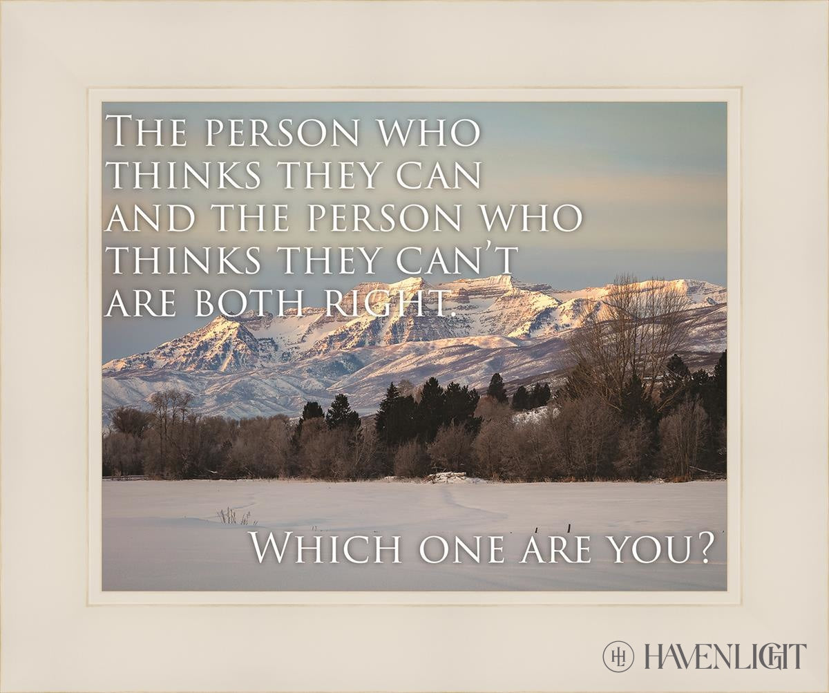 Who Thinks They Can Motivisional Poster Open Edition Print / 14 X 11 White 18 1/4 15 Art