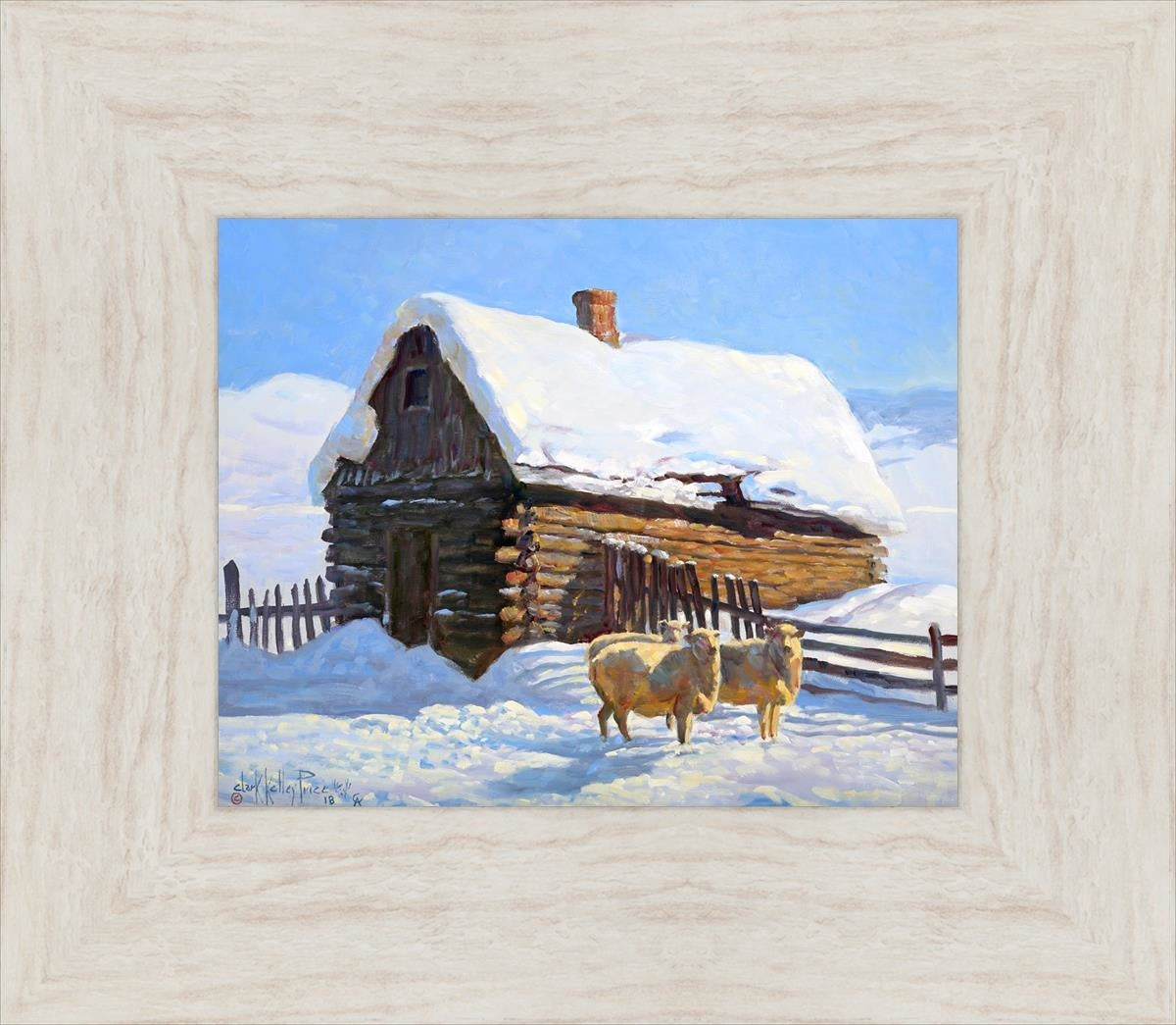 Wild Wooley Wyoming Winter Open Edition Print / 10 X 8 Ivory 15 1/2 13 Art