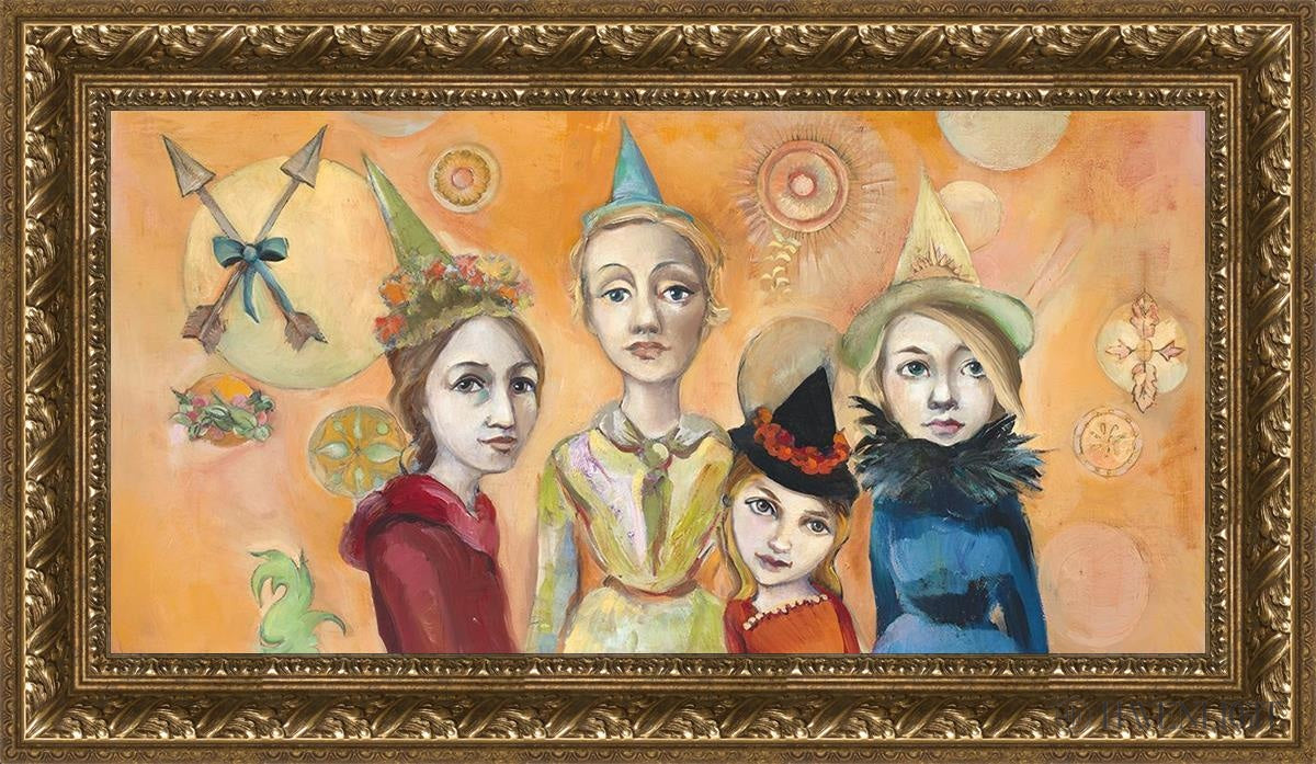 Witches Night Out Open Edition Canvas / 30 X 15 Gold 35 3/4 20 Art