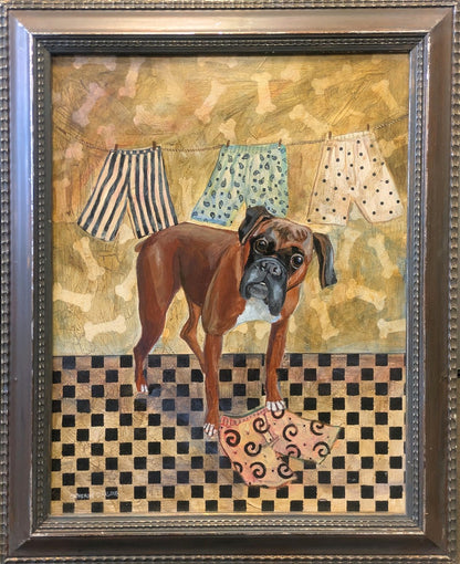 Boxer Decisions Original Artwork