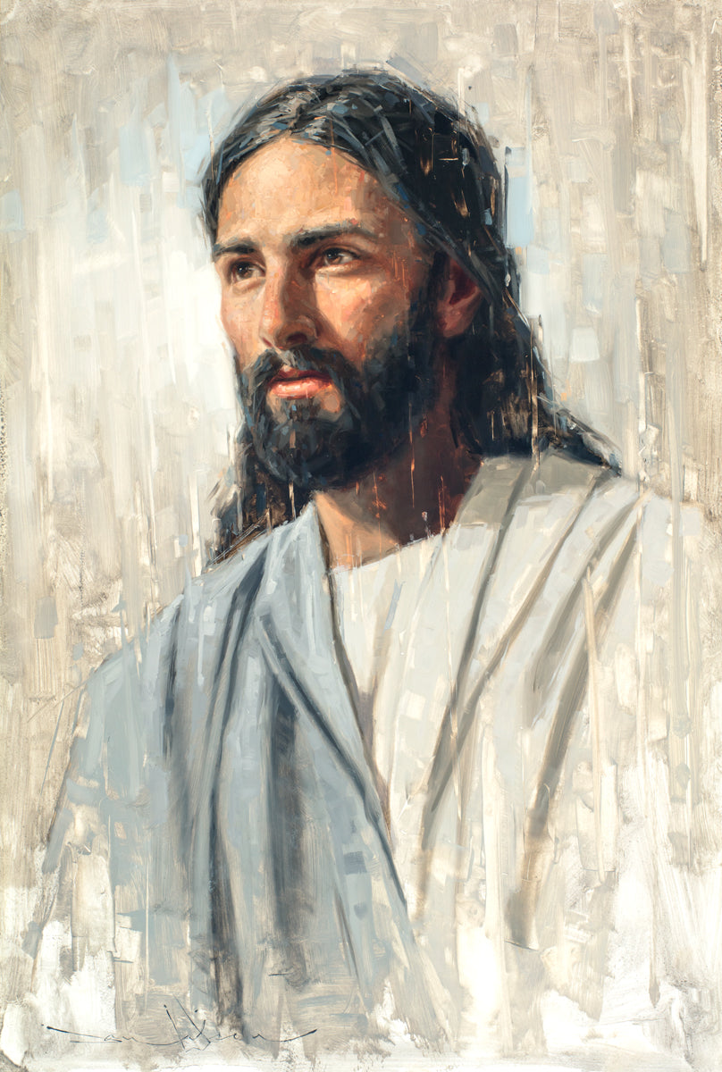 Our Triumph by Dan Wilson portrait of jesus christ blue cloak white ...