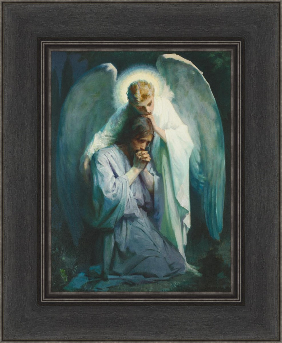 agony in the garden by frans schwartz angel with wings consoling