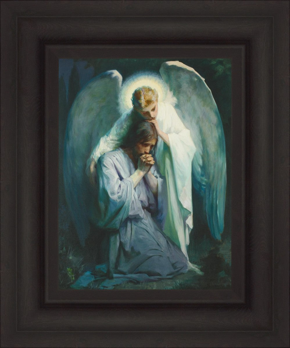 agony in the garden by frans schwartz angel with wings consoling