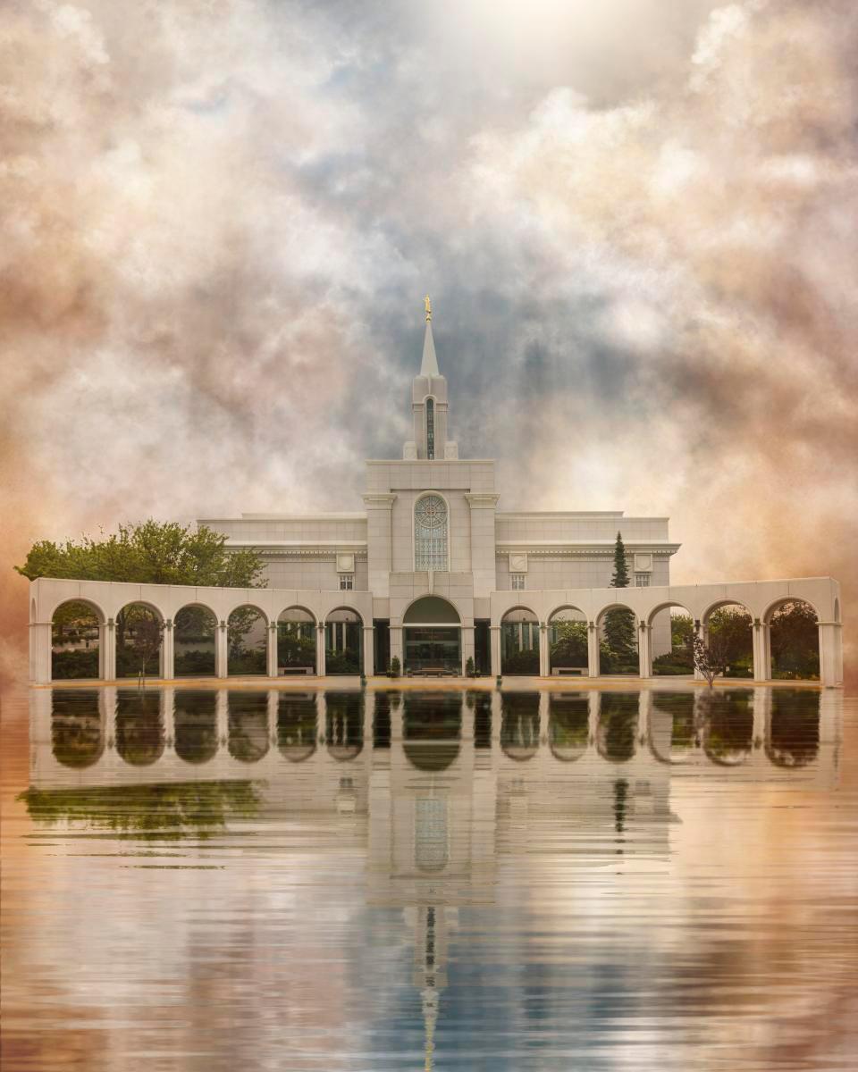 Millennial Reflection Bountiful Utah Temple Gallery Wrap