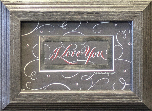 I Love You - Black Original Artwork
