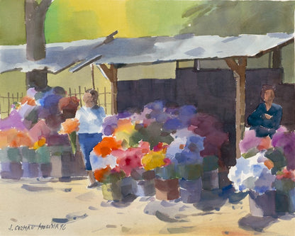 Flower Market Original Artwork