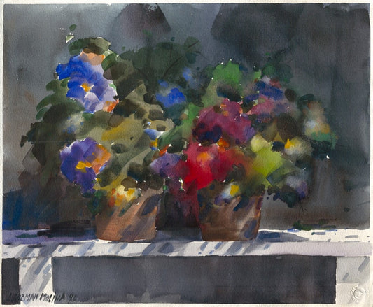 Potted Flower Still Life Original Artwork