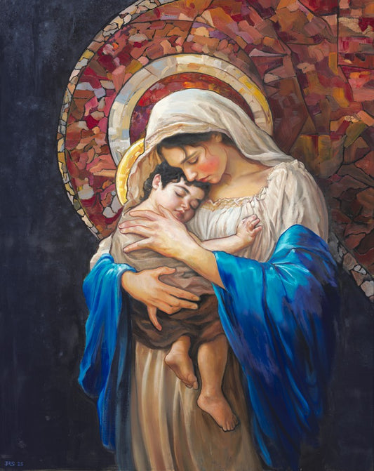 The Madonna and Child in Repose Original Artwork