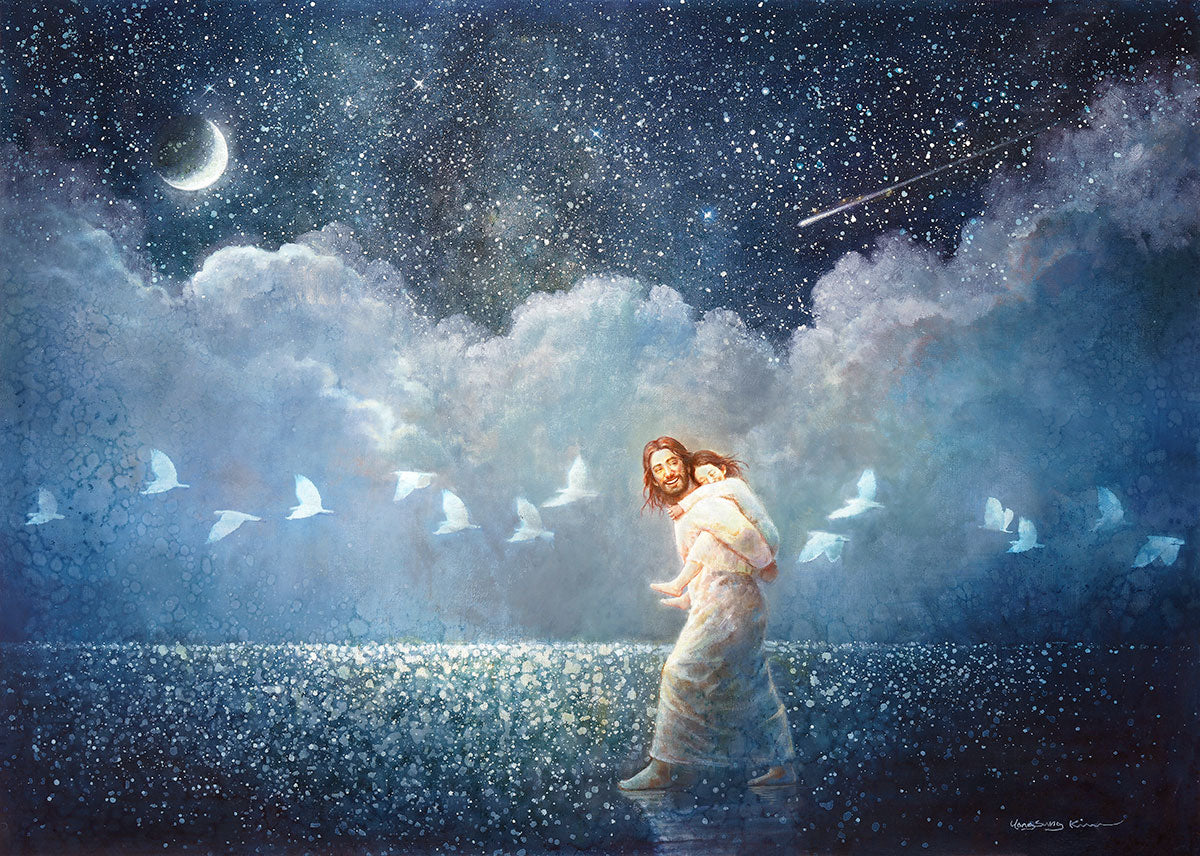 With All Thy Heart 36 x 25 Mixed Media Original Artwork