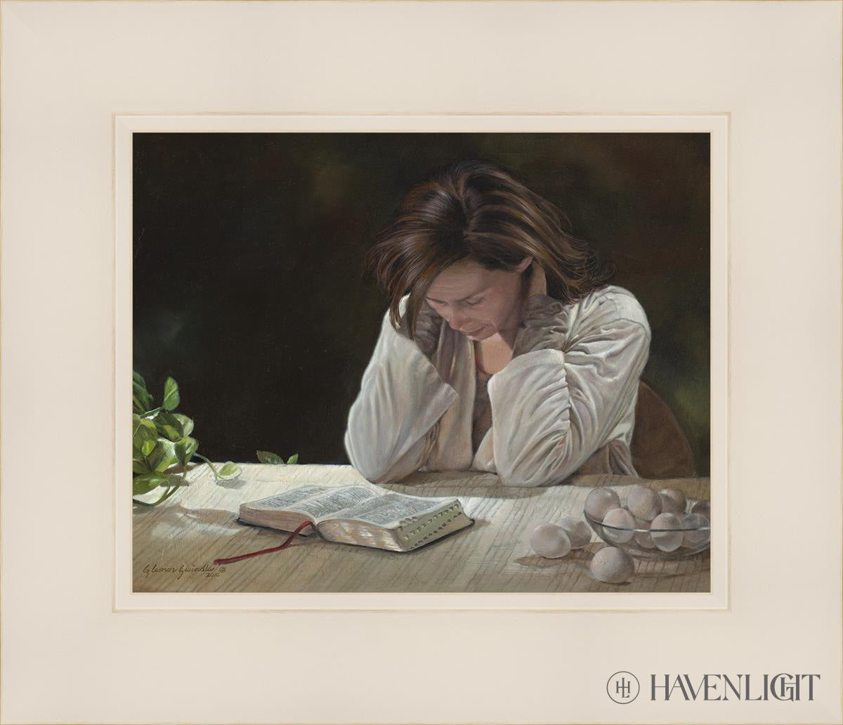 A Mothers Vigil: I Would Gather Thee (Modern) Open Edition Print / 10 X 8 White 14 1/4 12 Art