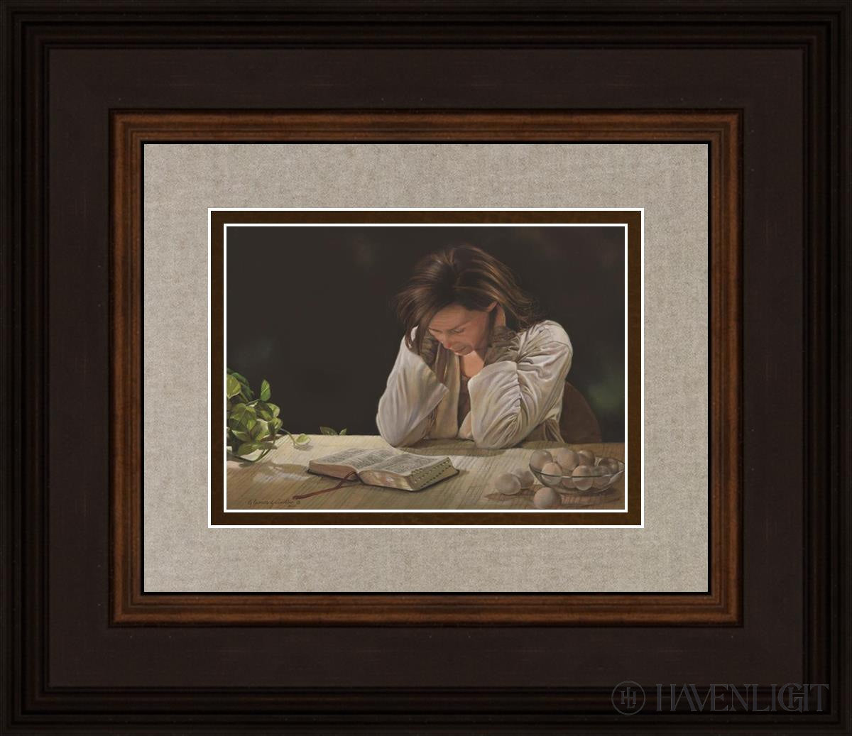 A Mothers Vigil: I Would Gather Thee (Modern) Open Edition Print / 7 X 5 Brown 14 3/4 12 Art