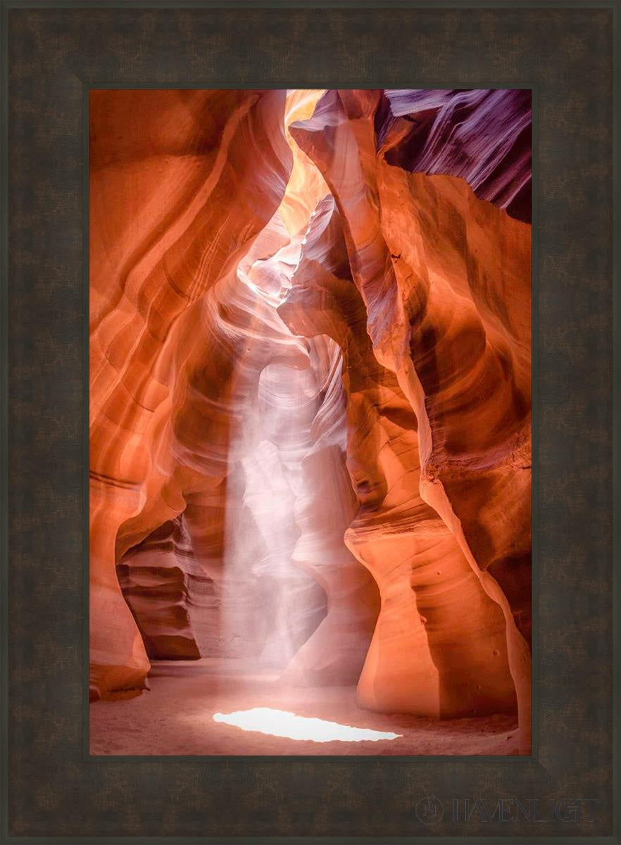 Antelope Canyon Cathedral Open Edition Canvas / 20 X 30 Bronze Frame 27 3/4 37 Art