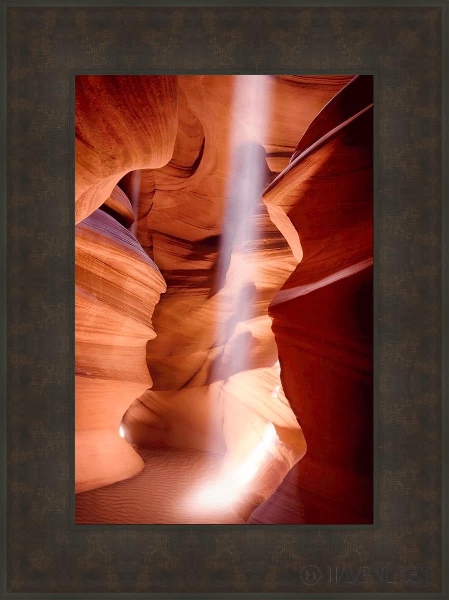 Antelope Canyon Light Open Edition Canvas / 16 X 24 Bronze Frame 23 3/4 31 Art