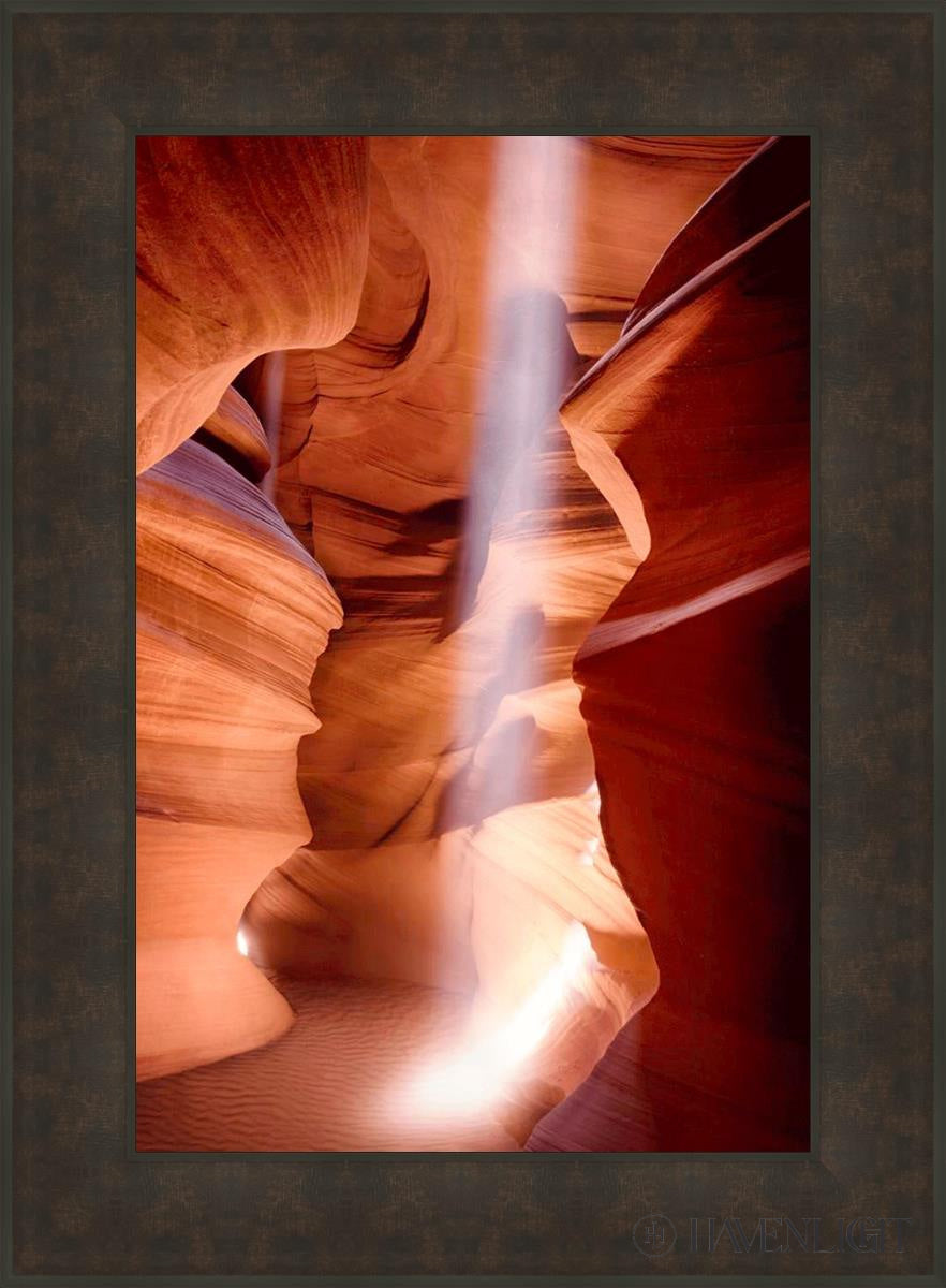 Antelope Canyon Light Open Edition Canvas / 20 X 30 Bronze Frame 27 3/4 37 Art