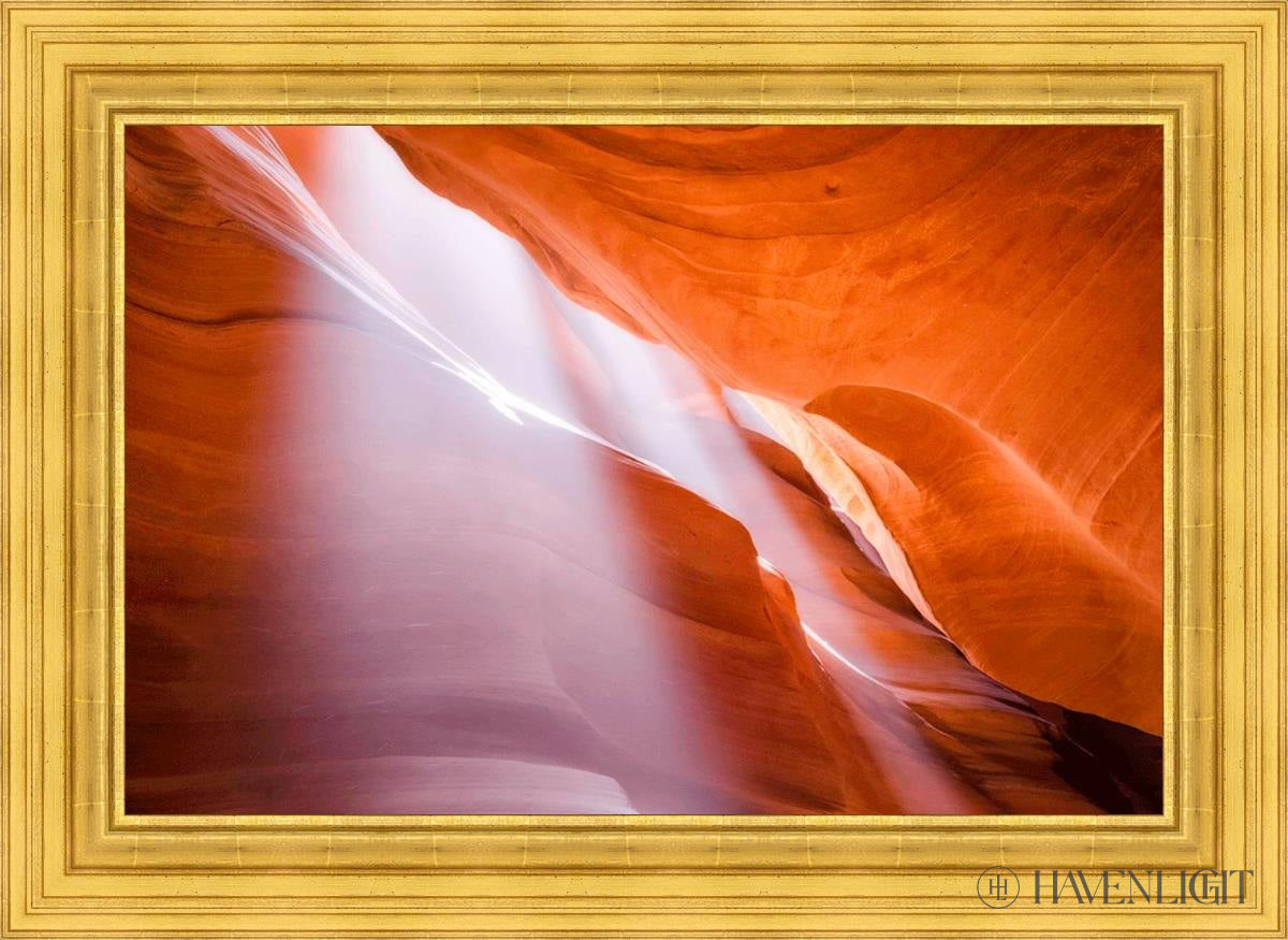 Antelope Canyon Light Shafts Open Edition Canvas / 36 X 24 22K Gold Leaf 44 3/8 32 Art