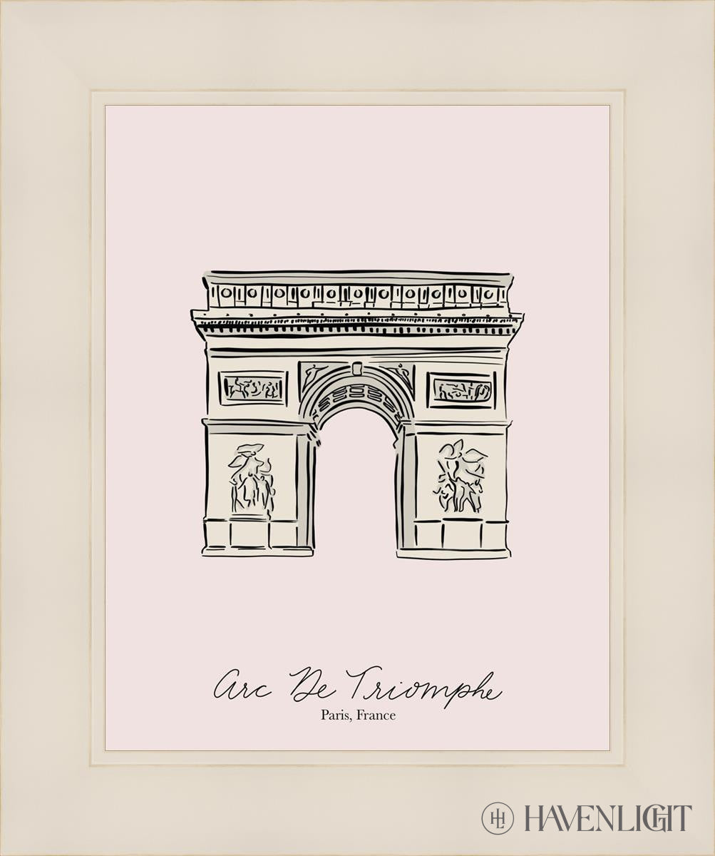 Arc De Triomphe Open Edition Print / 11 X 14 White 15 1/4 18 Art