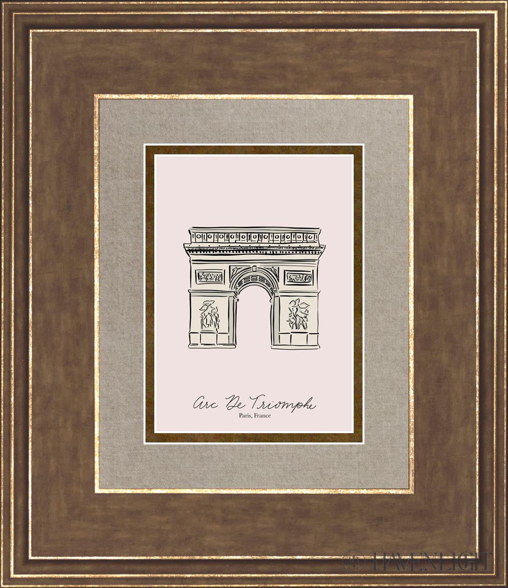 Arc De Triomphe Open Edition Print / 5 X 7 Gold 12 3/4 14 Art