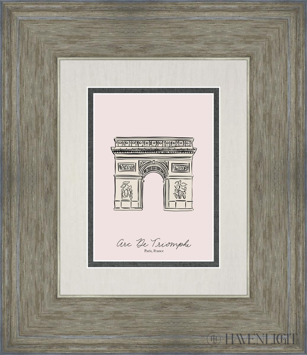 Arc De Triomphe Open Edition Print / 5 X 7 Gray 12 3/4 14 Art