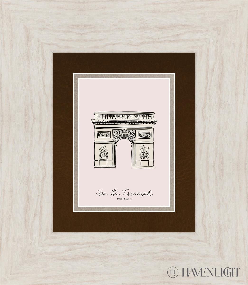 Arc De Triomphe Open Edition Print / 5 X 7 Ivory 13 1/2 15 Art
