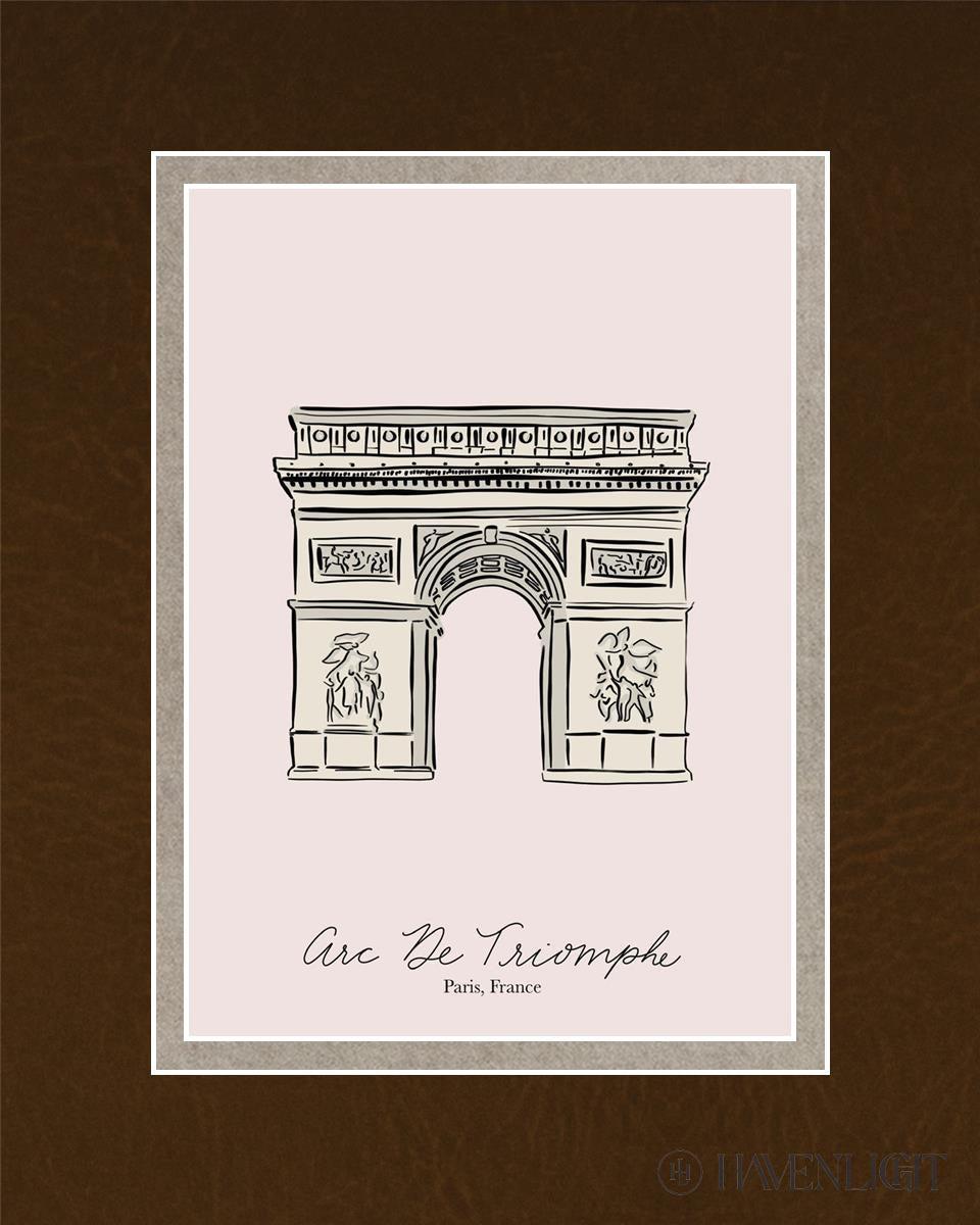 Arc De Triomphe Open Edition Print / 5 X 7 Matted To 8 10 Art