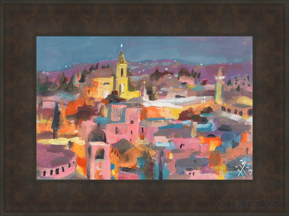 Bethlehem Open Edition Canvas / 24 X 16 Bronze Frame 31 3/4 23 Art