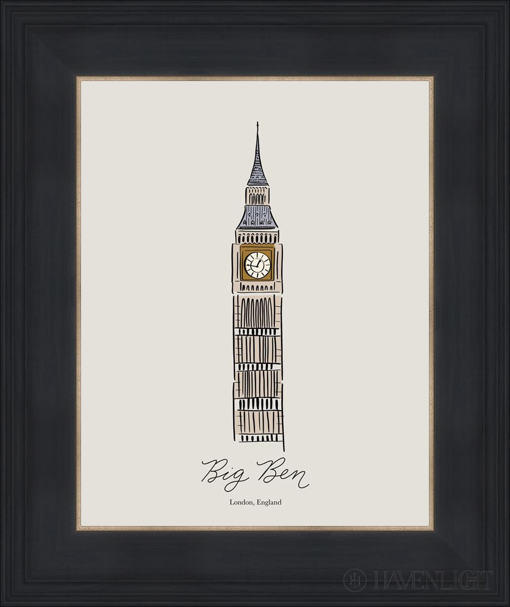 Big Ben Open Edition Print / 11 X 14 Black 15 3/4 18 Art