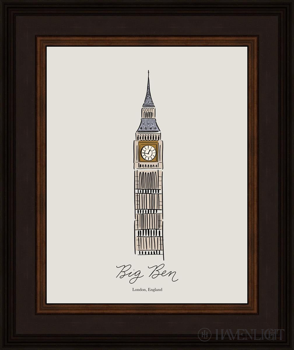 Big Ben Open Edition Print / 11 X 14 Brown 15 3/4 18 Art