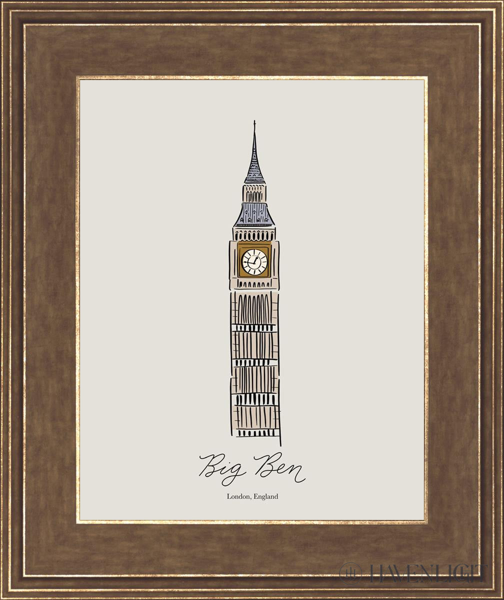 Big Ben Open Edition Print / 11 X 14 Gold 15 3/4 18 Art