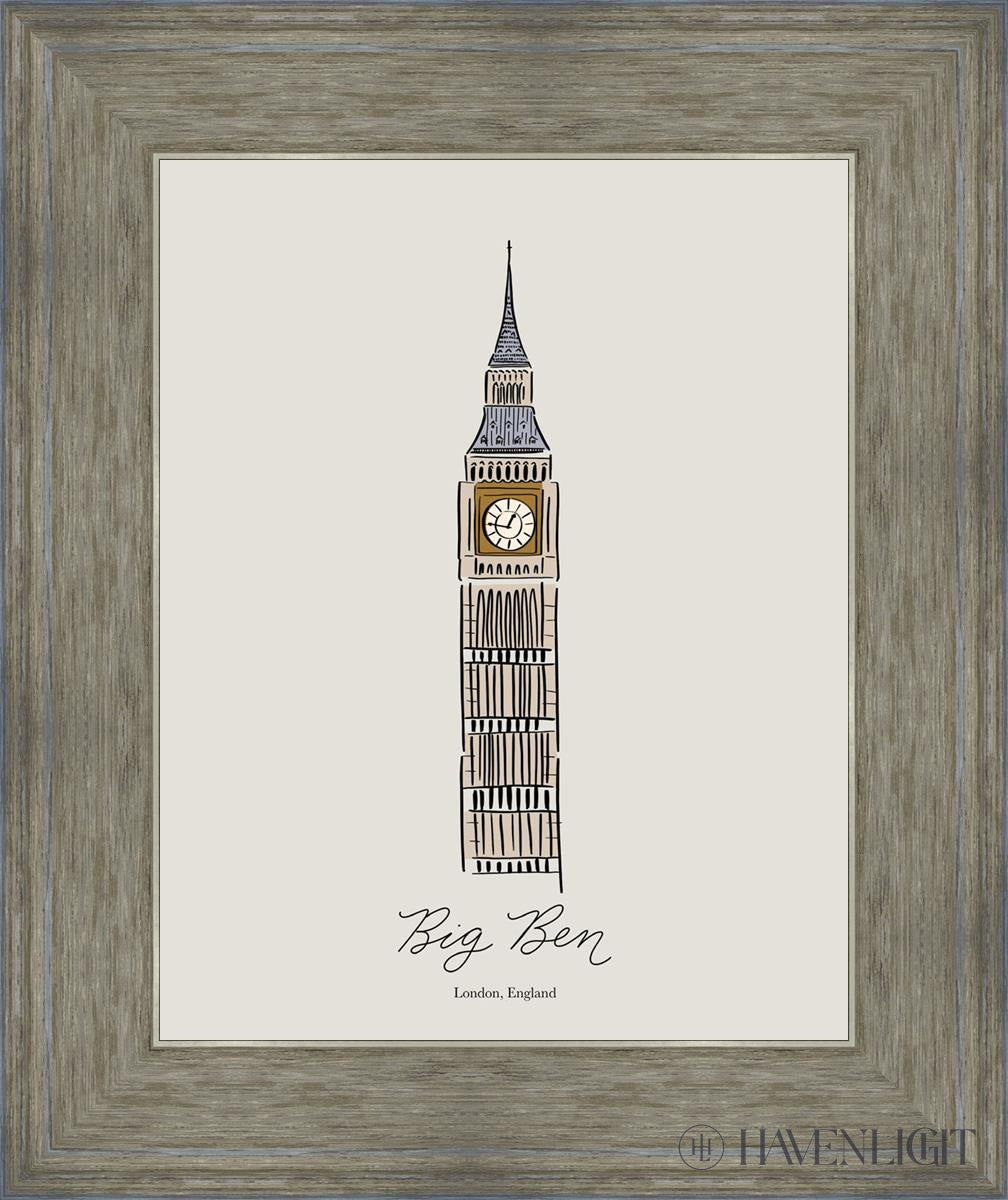 Big Ben Open Edition Print / 11 X 14 Gray 15 3/4 18 Art