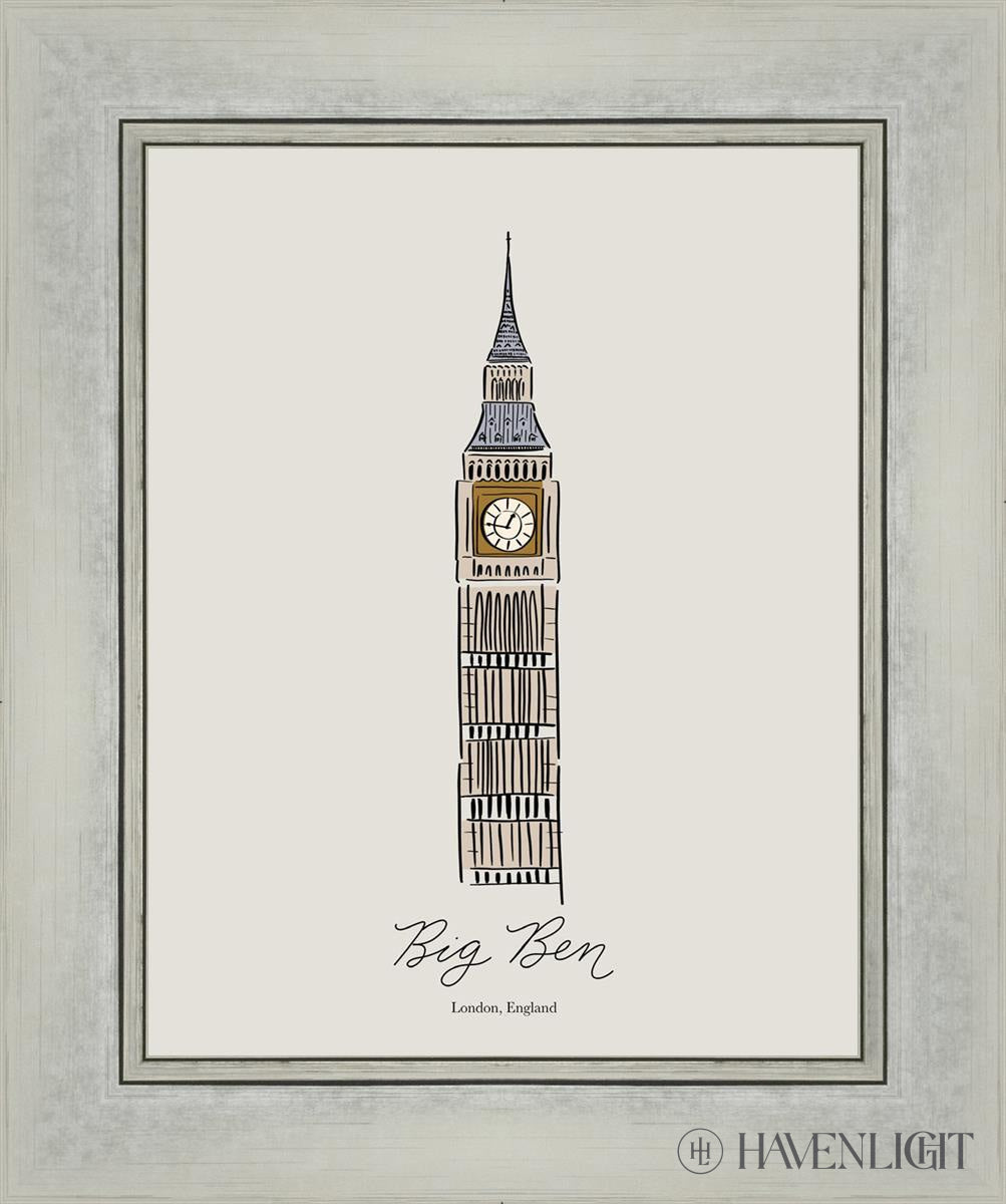 Big Ben Open Edition Print / 11 X 14 Silver 15 1/4 18 Art