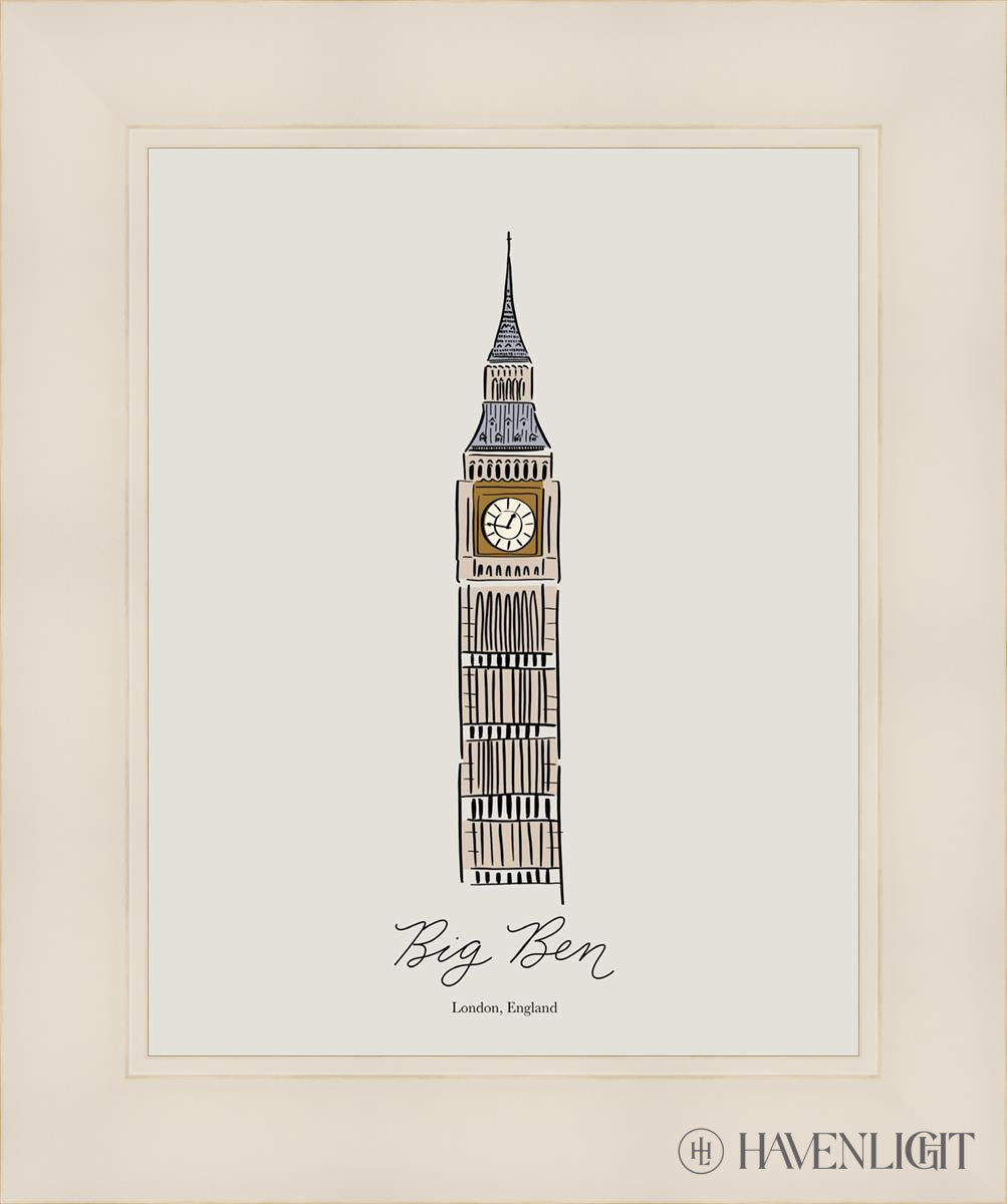 Big Ben Open Edition Print / 11 X 14 White 15 1/4 18 Art