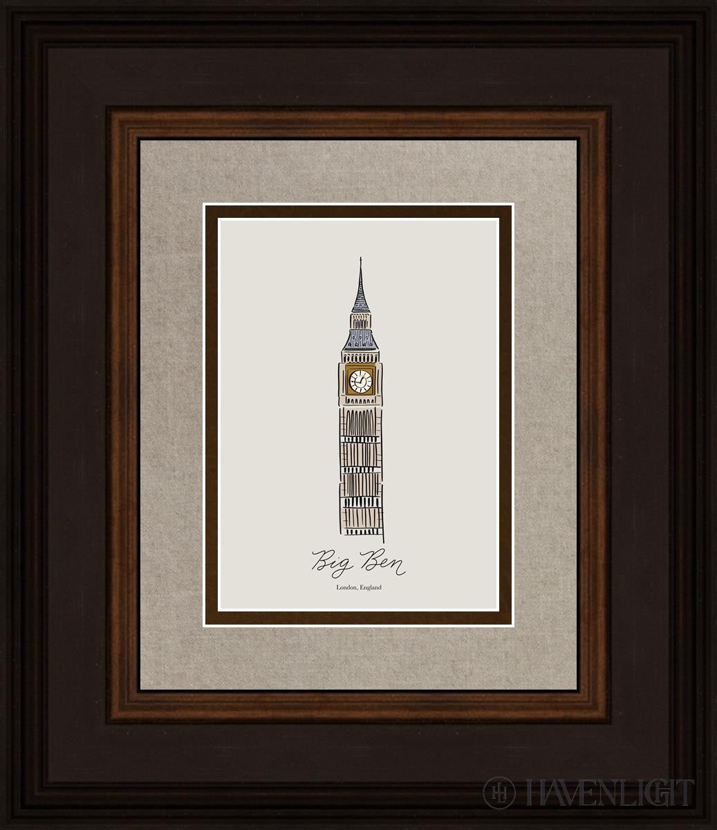 Big Ben Open Edition Print / 5 X 7 Brown 12 3/4 14 Art
