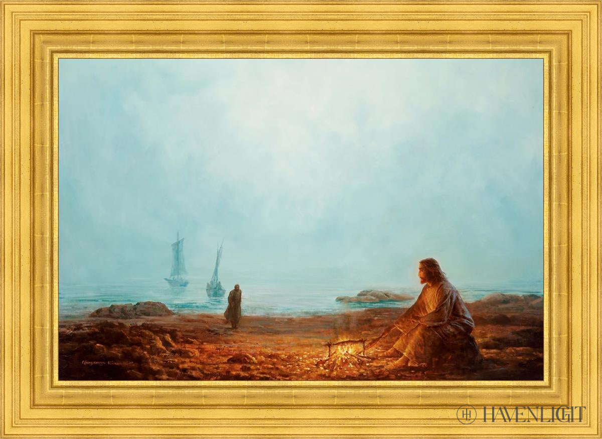 By The Shore Open Edition Canvas / 36 X 24 22K Gold Leaf 44 3/8 32 Art
