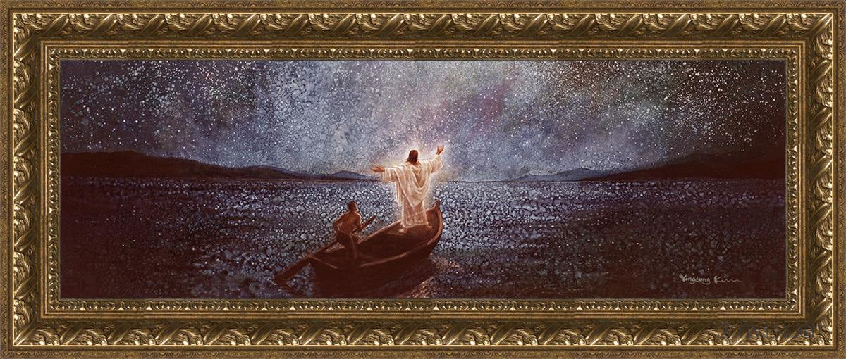 Calm And Stars Open Edition Canvas / 36 X 12 Gold 41 3/4 17 Art