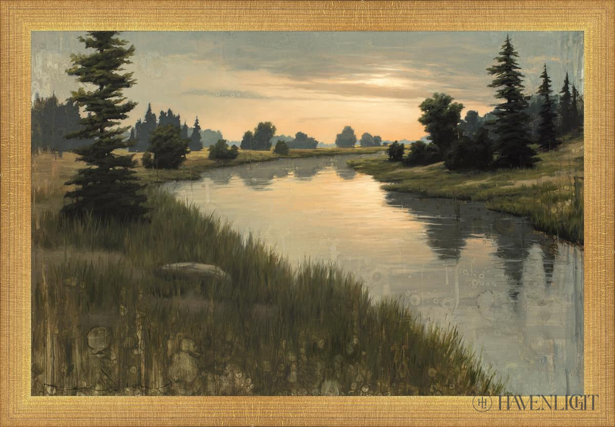 Calming Dusk Open Edition Canvas / 18 X 12 Matte Gold 19 3/4 13 Art