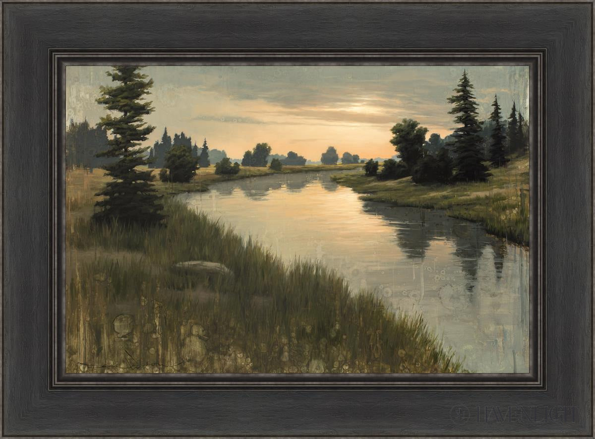 Calming Dusk Open Edition Canvas / 24 X 16 Black 30 1/2 22 Art