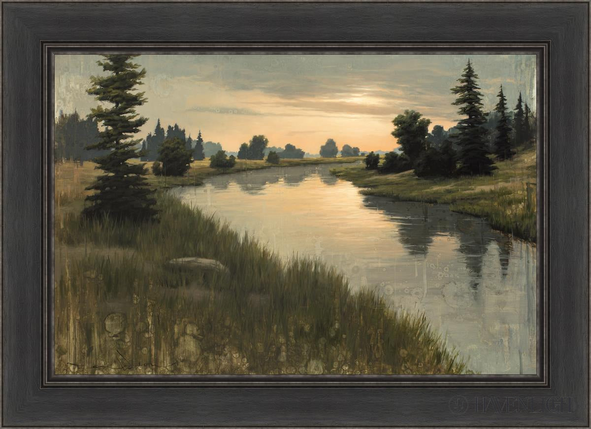 Calming Dusk Open Edition Canvas / 30 X 20 Black 36 1/2 26 Art