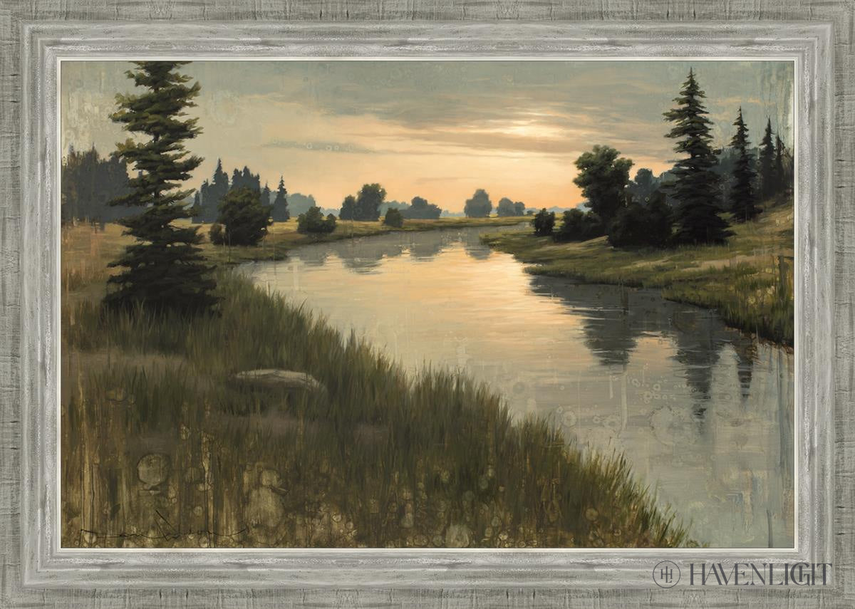 Calming Dusk Open Edition Canvas / 30 X 20 Silver 34 3/4 24 Art