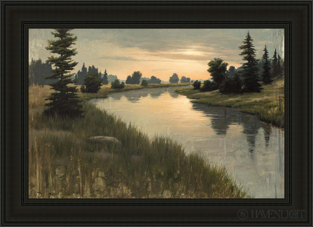 Calming Dusk Open Edition Canvas / 36 X 24 Black 43 3/4 31 Art