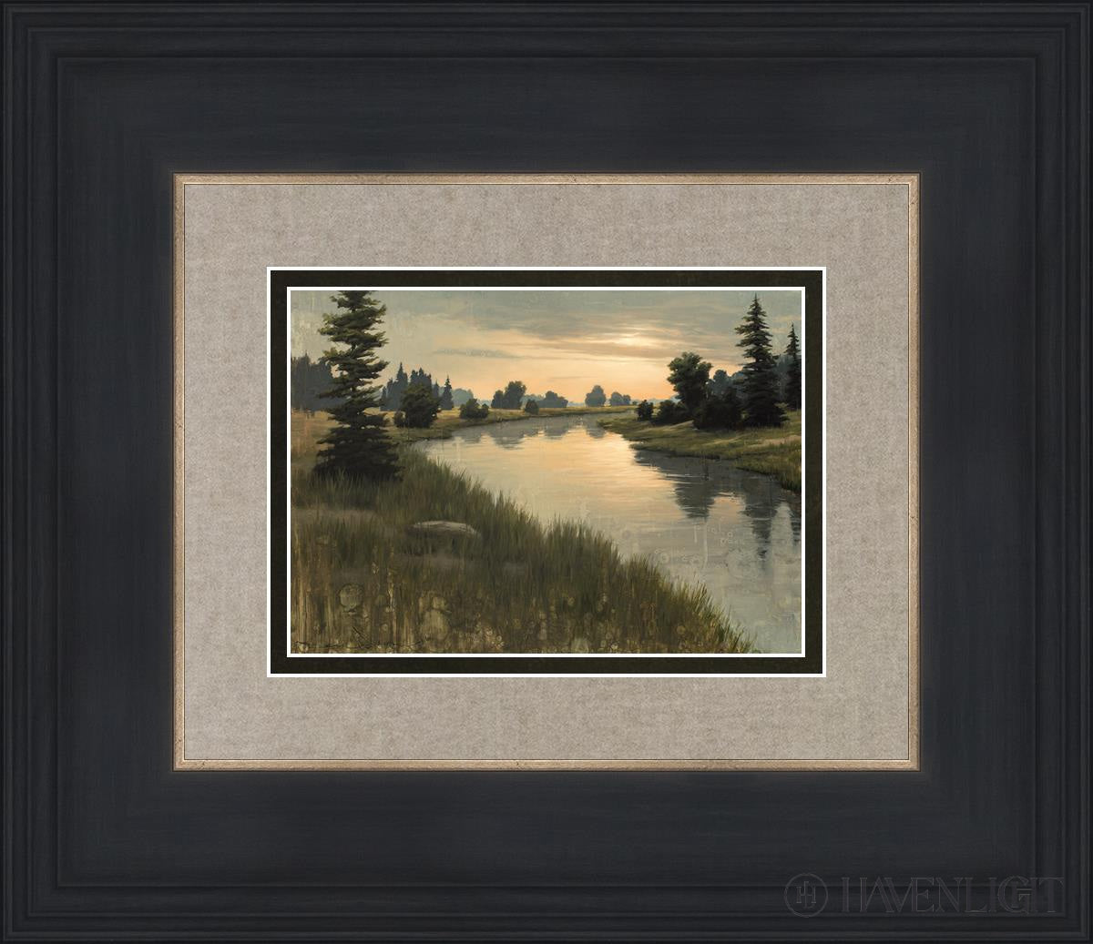 Calming Dusk Open Edition Print / 7 X 5 Black 14 3/4 12 Art